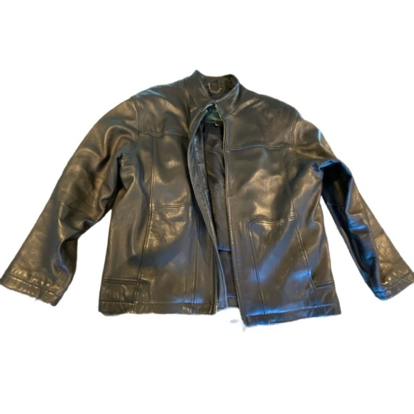 DANIER Men’s Black Leather Jacket. Size L. Like New! Mint. removable Liner - Picture 2 of 10